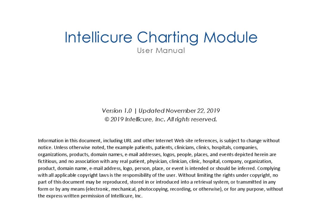 Charting User Manuals are Created!