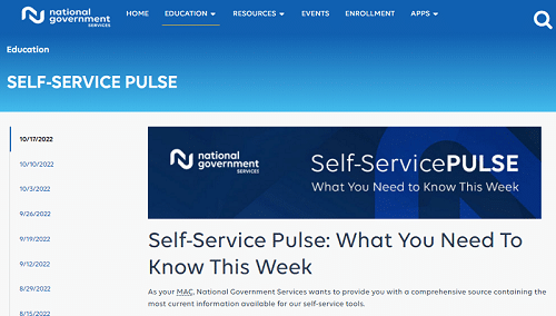 NGS Self Service Plus Newsletter